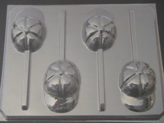 1411 Baseball Cap Chocolate or Hard Candy Lollipop Mold